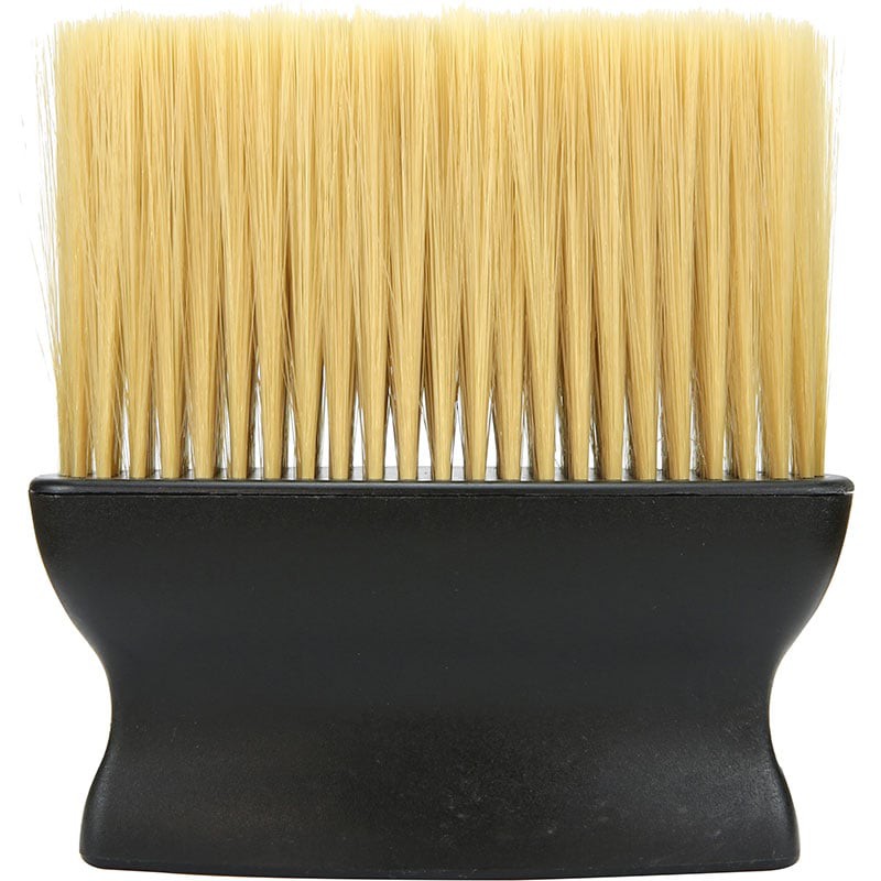 Barber Neck Brush, Dark Handle, Nylon Bristles